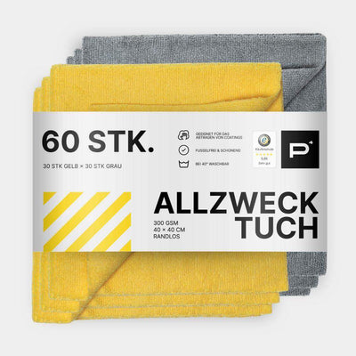 Mikrofaser Set "Coating Crew" - 60 Stk. / randlos / 300 GSM